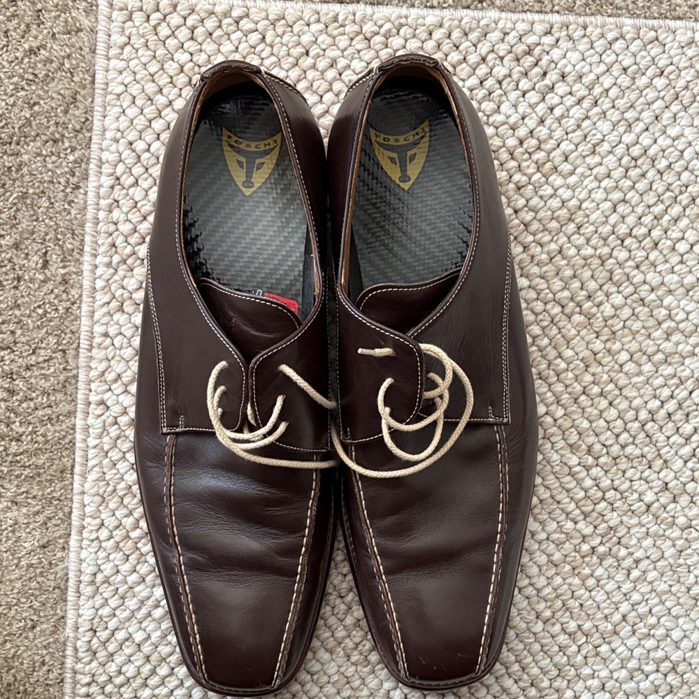 Michael Toschi Brown Leather Men's Shoes